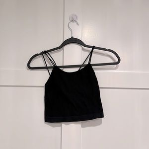 Black Cropped Tank Top